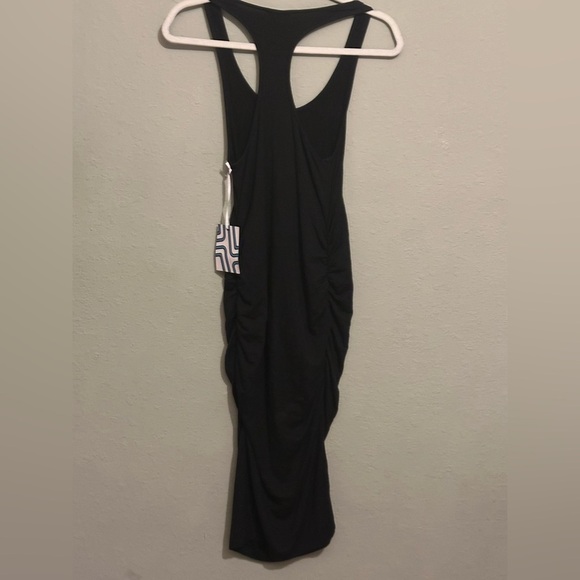 NWT MARKET & SPRUCE Stitch Fix Black Ren Maternity Racerback Midi Dress - Picture 6 of 9